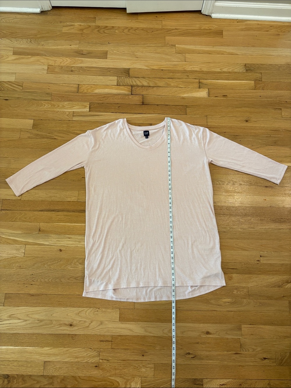 GAP Women's Pale Pink Long Sleeve Tunic Top